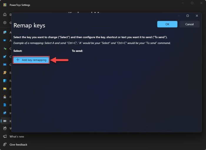 Add key remapping