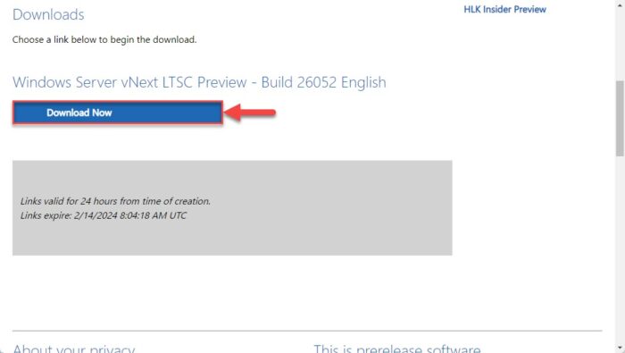 Begin the download