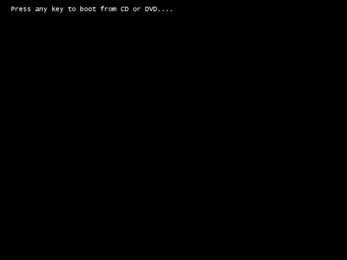 Boot from installation media