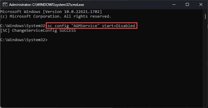 Change startup type of Windows Service from Command Prompt