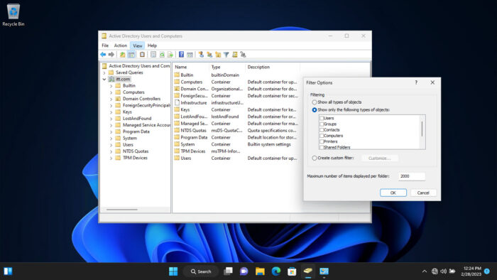 How To Install & Use Active Directory Users And Computers (DSA.msc) Snap-In On Windows 11/10 14 Change view options
