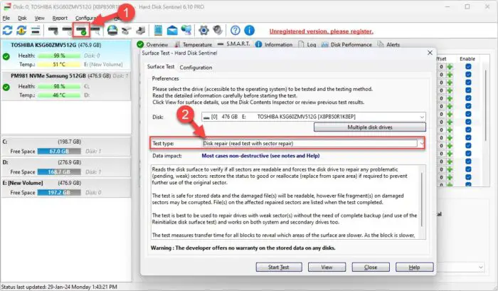 How To Check And Repair Hard Disk for Bad Sectors & Errors 15 Check and repair bad sectors with Hard Disk Sentinel