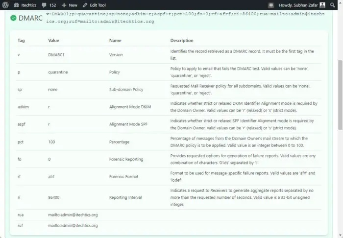 What Is Domain-Based Message Authentication Reporting And Conformance (DMARC) Policy & Reporting - A Comprehensive Guide 1 Check DMARC records