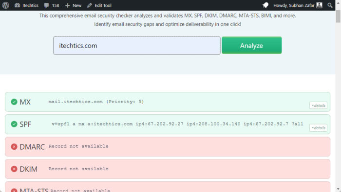 What Is The “550 SPF Check Failed” Error And How To Fix It 1 Check SPF record using Email Security and Deliverability Checker