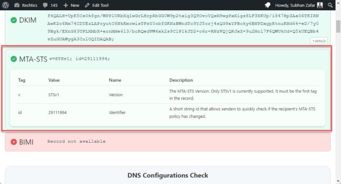 What Does The "Body Hash Did Not Verify" DKIM Error Mean And How To Address It 4 Check the MTA STS record
