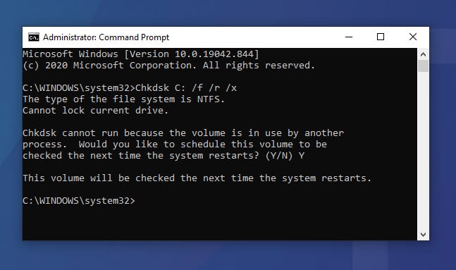 How to Fix Timer or DPC Invalid BSoD in Windows 10 7 chkdsk 1