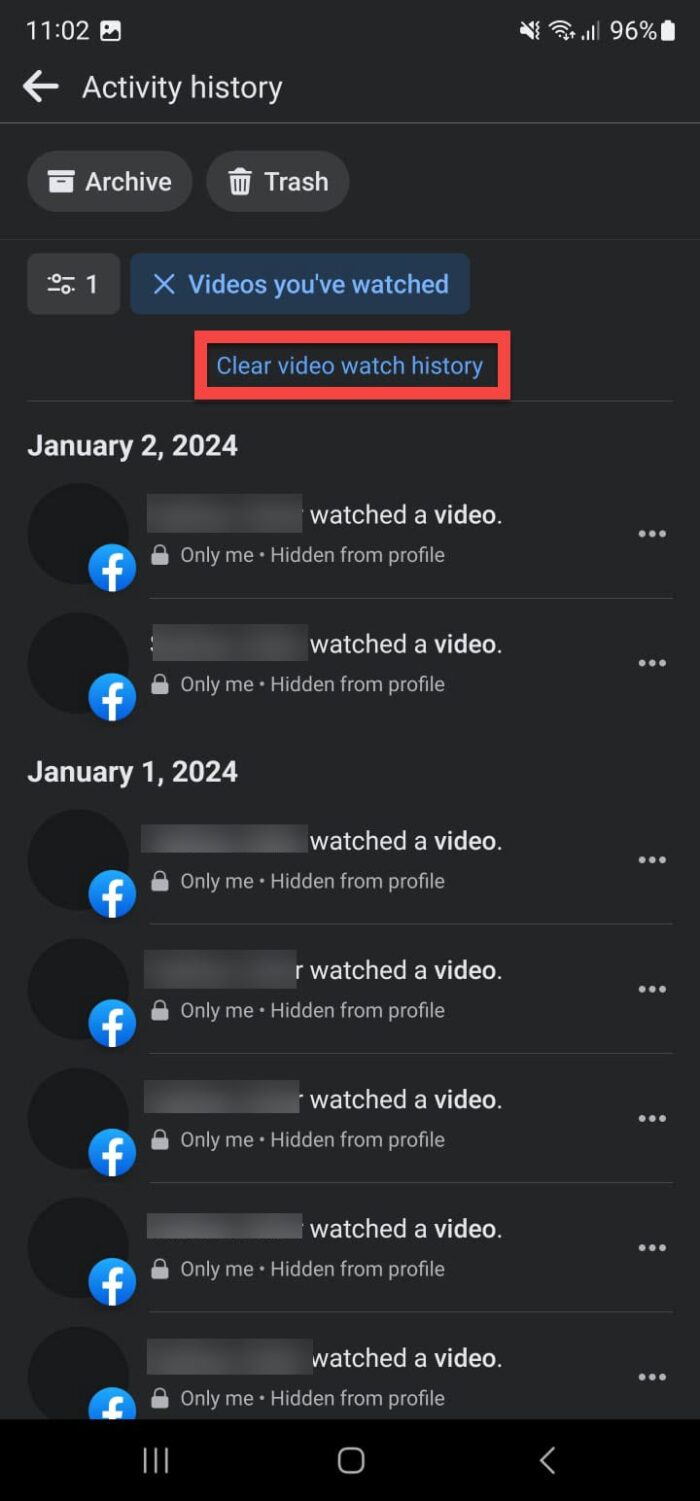 How To Find Recently Watched Videos On Facebook For Desktop, Android, iOS 16 Clear all watched video history on Facebook Android