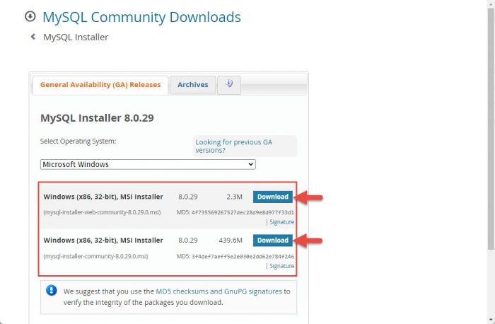 Click download