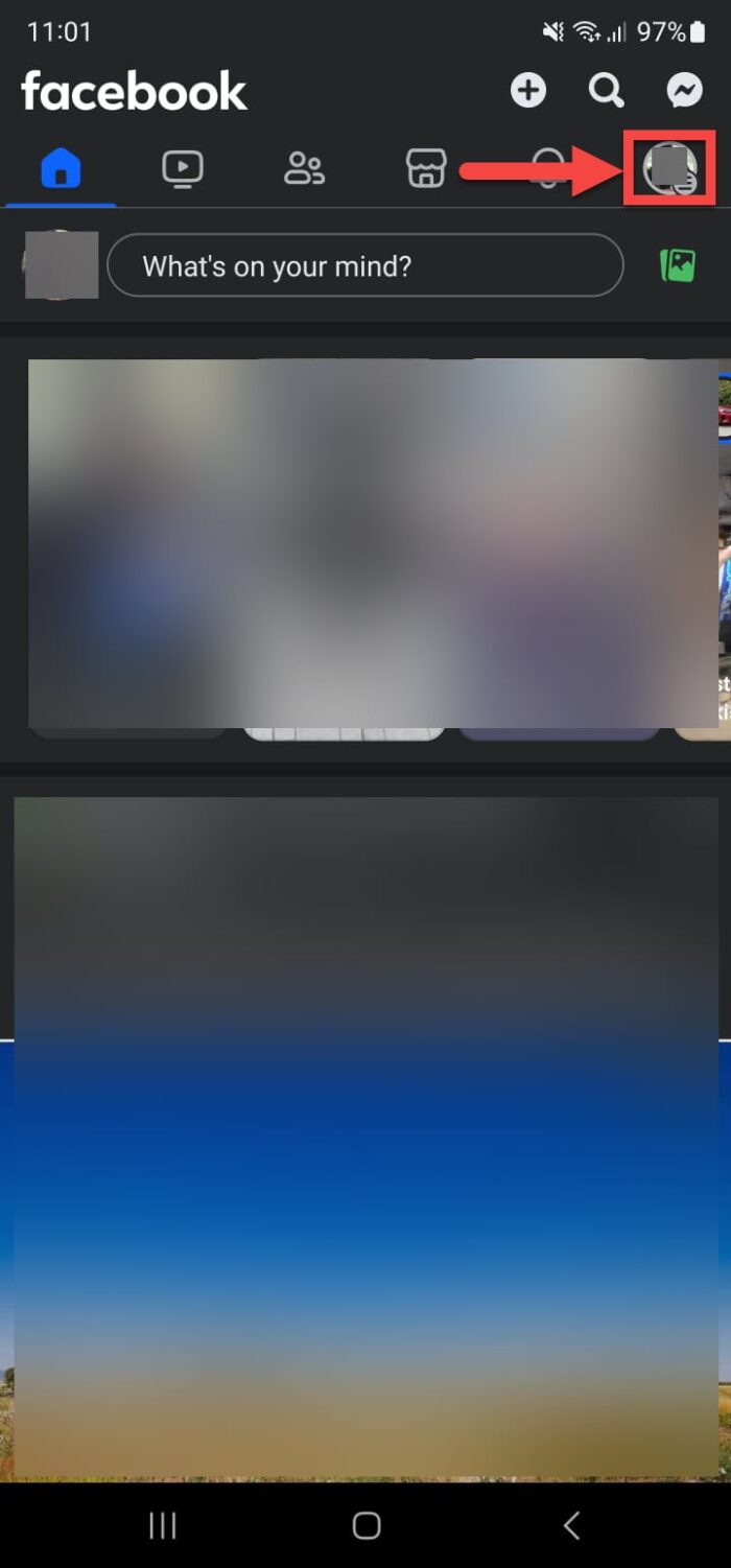 Click on the profile icon