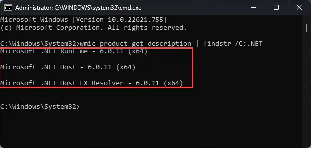 Download .NET 6.0.11 (Offline Installers) 3 Confirm installed NET version 1