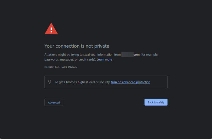 How To Fix "ERR_SSL_PROTOCOL_ERROR" On Windows 1 Connection is not private error message on Chrome 1