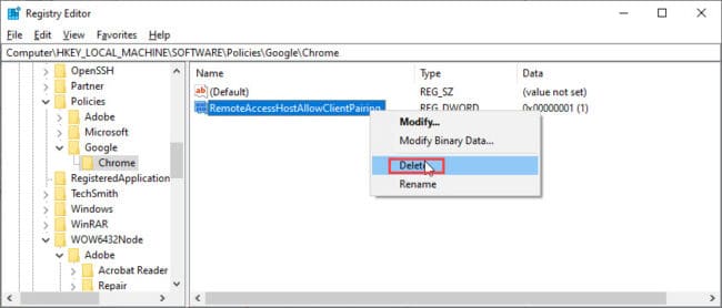 2 Ways to Disable PIN Authentication in Google Chrome Remote Desktop 6 delete 1