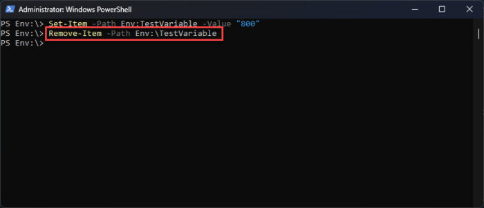 Windows Environment Variables - The Ultimate Guide For All Windows Versions 31 Delete variable in Env Drive
