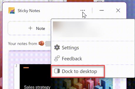 Microsoft Launches New Sticky Notes App With Quick Access Shortcut, Desktop Docking, & Screenshot Ability 2 Dock Sticky Notes to desktop