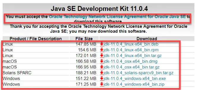Download Java 11 Offline Installers For All Operating Systems 2 download Java SE Development Kit 11