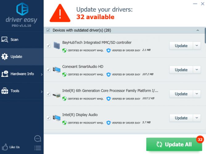 Download Driver Easy Pro With Free 1 Year License Key 5 Driver updates available
