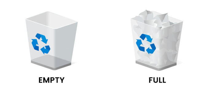 How To Delete/Empty The Hidden Recycle Bin ($RECYCLE.BIN) Folder On Windows 3 Empty vs. full Recycle Bin