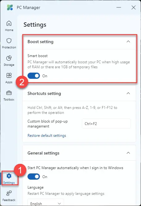 Microsoft Makes PC Manager Generally Available For PC Health Monitoring And Performance Optimizations 10 Enable Smart boost