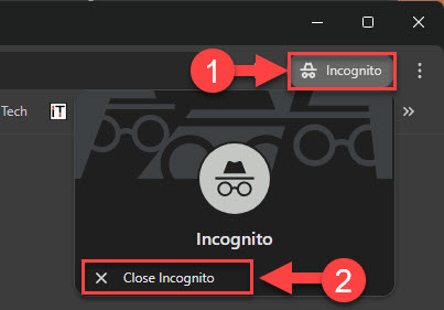 How To Exit Incognito Mode In Any Browser (Chrome, Edge, Firefox, Vivaldi, Opera) 2 Exit incognito mode in Chrome