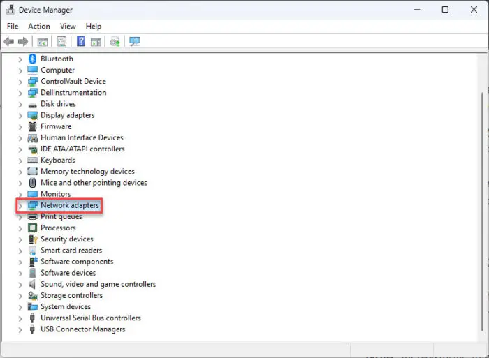 Expand Network adapters