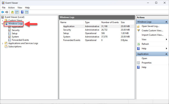 Expand Windows Logs