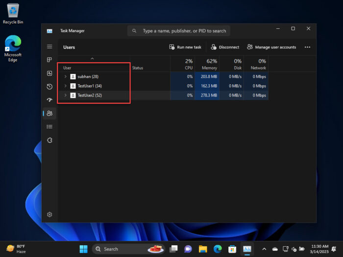 4 Ways To Find All Signed In Users In Windows 6 Find all signed in user accounts using Task Manager