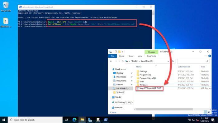 Generate an XML report for a single GPO using PowerShell Get GPOReport using GUID
