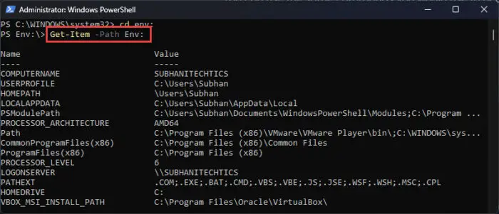 Windows Environment Variables - The Ultimate Guide For All Windows Versions 28 Get complete list of variables in Env
