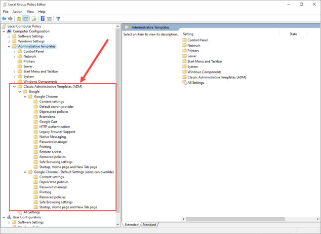 How to Configure Google Chrome using Group Policy in Windows 10 3 gp added