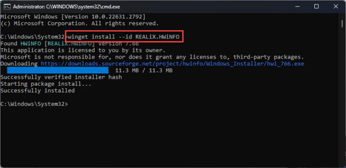Install HWiNFO