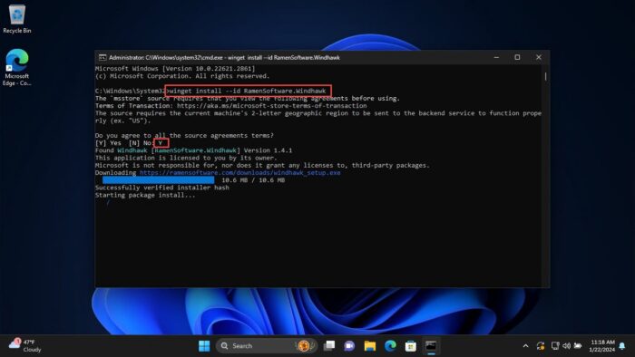 Install WindHawk