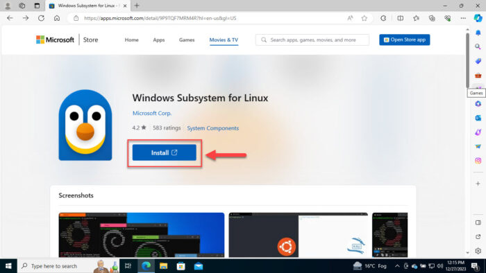 Install WSL