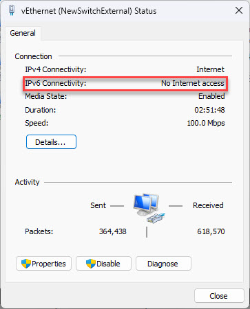 How To Fix IPv6 No Network/Internet Access 1 IPv6 network status displaying No Internet access