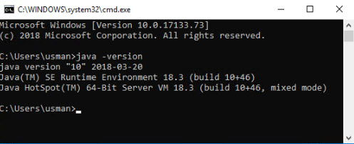 Java 10 version check Java 10 version check