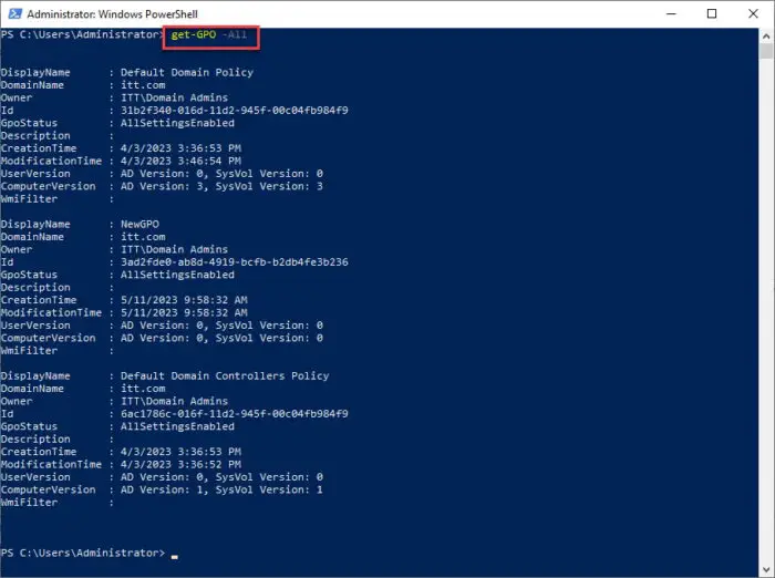 How To Generate Group Policy Object (GPO) Reports Using PowerShell - A Detailed Guide 1 List all GPO details in PowerShell