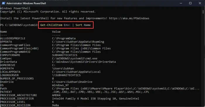 Windows Environment Variables - The Ultimate Guide For All Windows Versions 13 List environmental variables in PowerShell