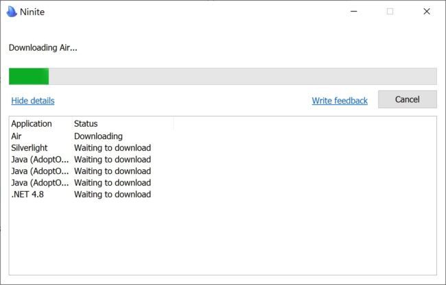 All In One Runtimes: Install All Required Runtimes At Once In Windows 10 2 Ninite Runtimes download