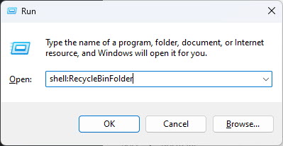 Where Is The Recycle Bin And How To Open It In Windows 4 Open the Recycle Bin from the Run Command box