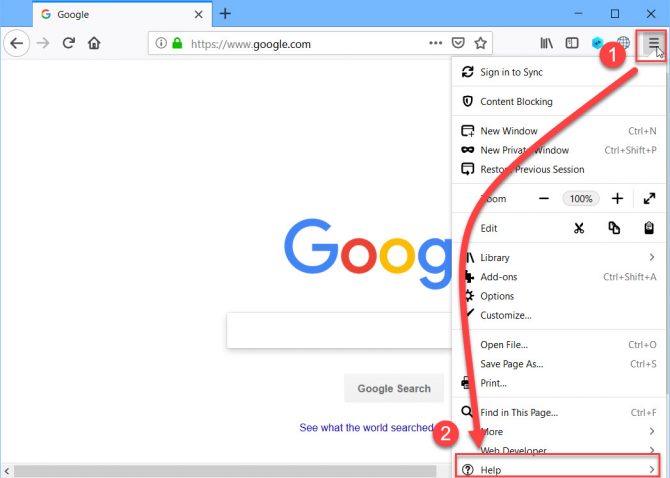 Check What Version Of Firefox Do You Have Installed On Your System 1 Opening Firefox Menu