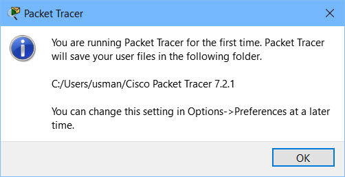 Download Cisco Packet Tracer Latest Version 6 Packet Tracer first time running