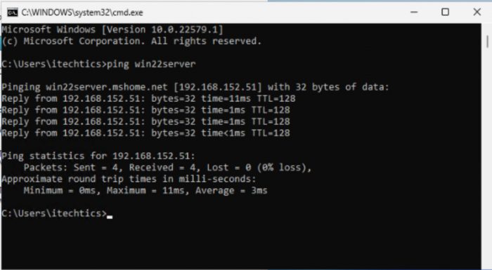 How to Allow Ping From Firewall in Windows Server (2022, 2019, 2016) 11 Ping enabled on the server