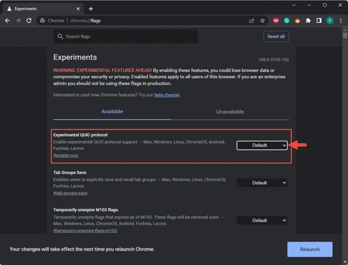 How To Fix ERR_QUIC_PROTOCOL_ERROR In Google Chrome 5 Re enable QUIC protocol