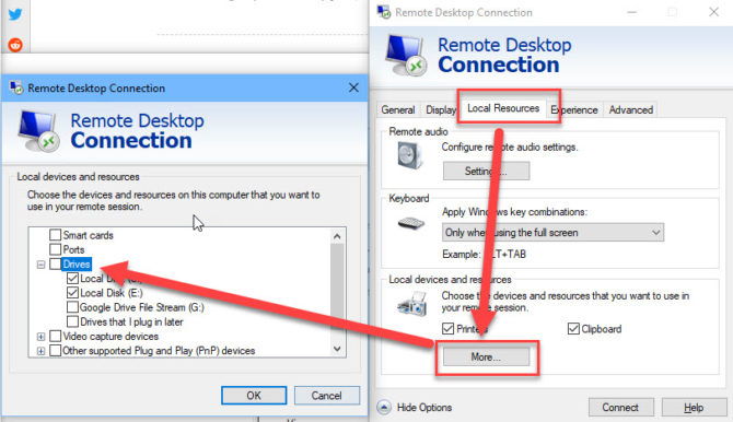 Remote Desktop Connection sharing host drives with VM Remote Desktop Connection sharing host drives with VM