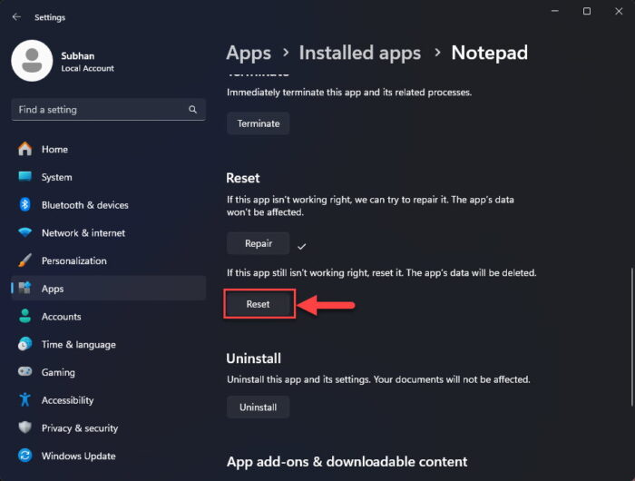 How To Fix "No Such Interface Supported 0x80004002" Error In Windows (Step-by-Step Guide) 4 Reset the app