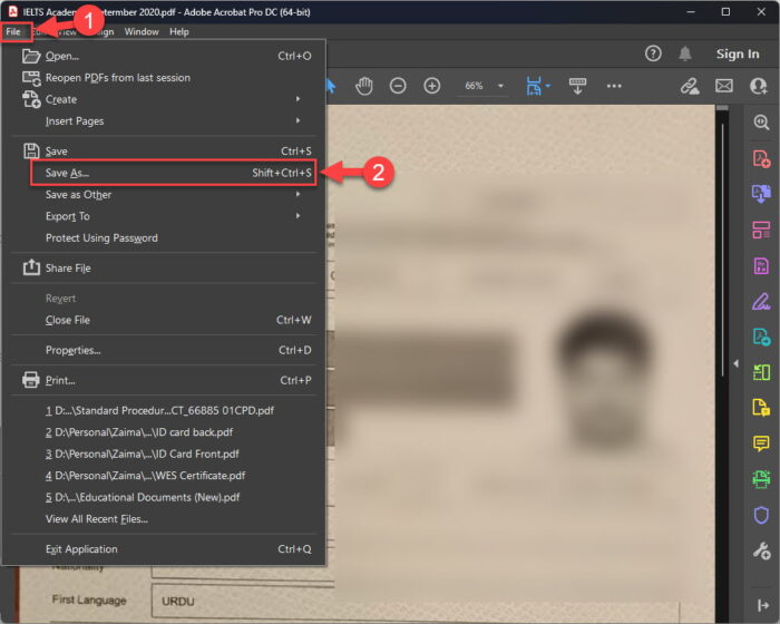 Save As file