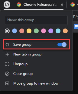 Download Google Chrome 119 With Save And Sync Tab Groups 1 Save tab group in Chrome 119