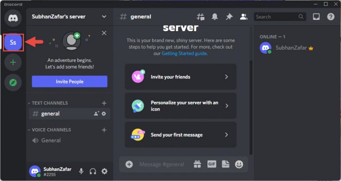 How to Download, Install, and Use Discord on Windows 13 Server created successfully