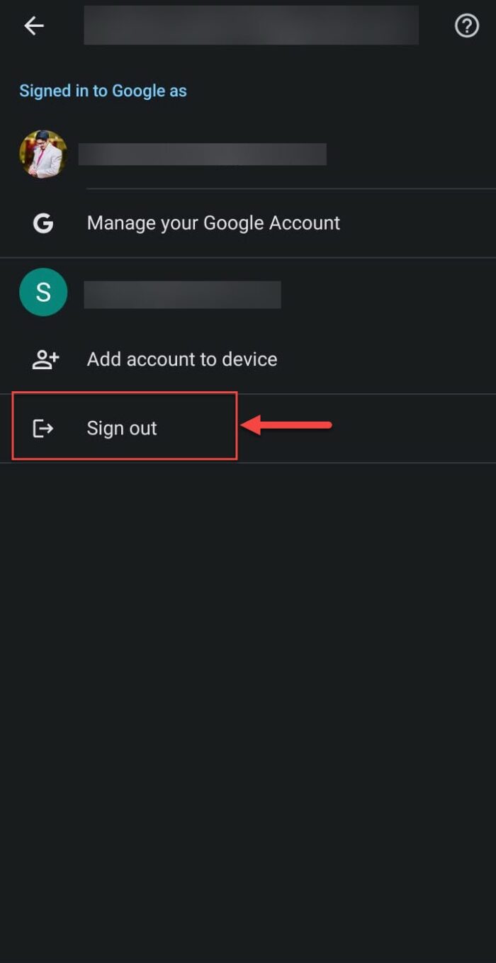 Sign out of all accounts 1