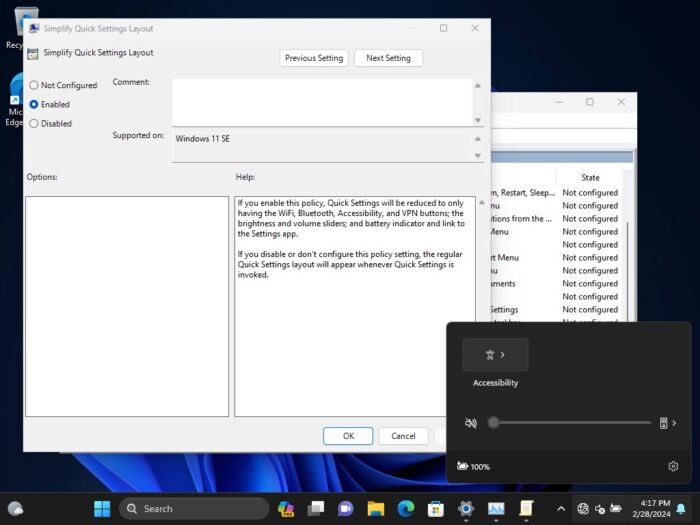 Simplify Quick Settings menu