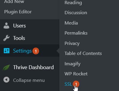 SSL Settings WordPress